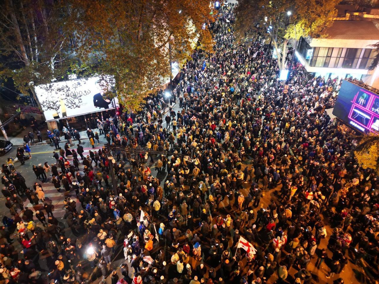 Mass protests against election results continue in Georgia