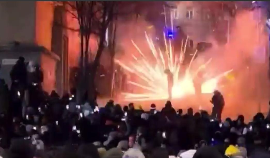 Police in Georgia disperse night protests again