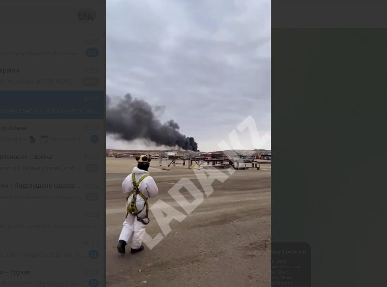 Passenger plane crashes in Kazakhstan flying from Azerbaijan to Chechnya