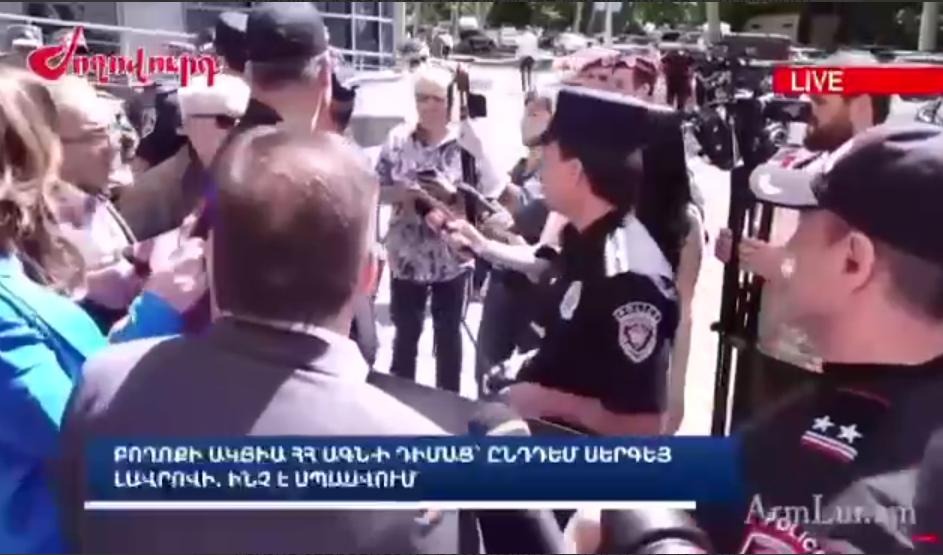 Protest against visit of Russian Foreign Minister held in Yerevan