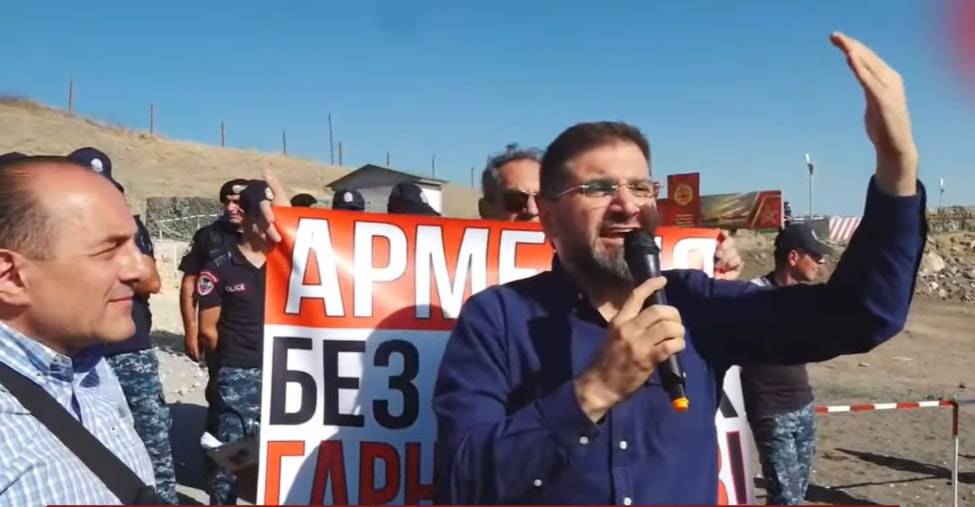 Protest against presence of Russian military base in Armenia