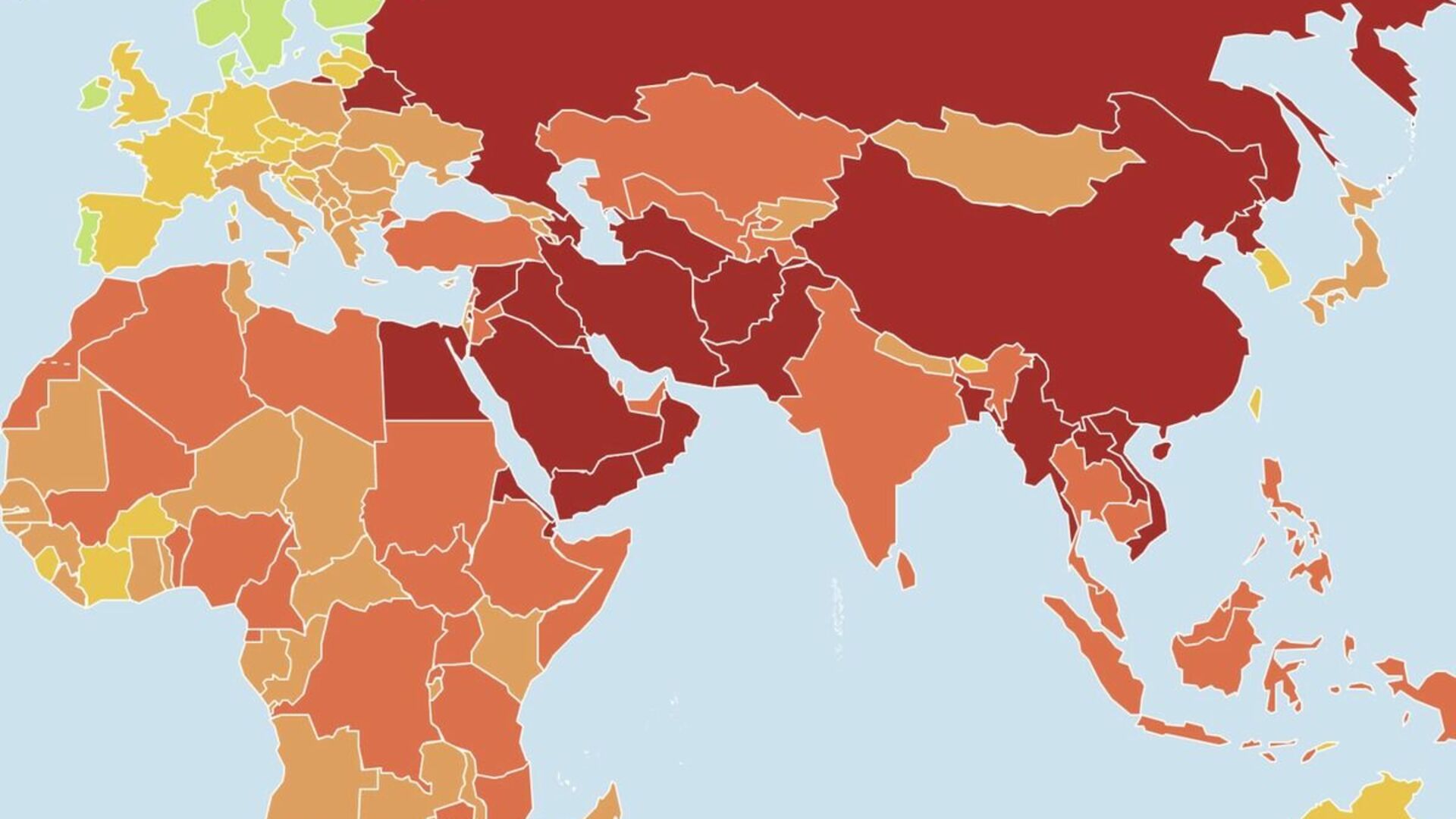 В рейтинге свобод Россия опустилась на 164-е место, Армения и Грузия – в первой сотне