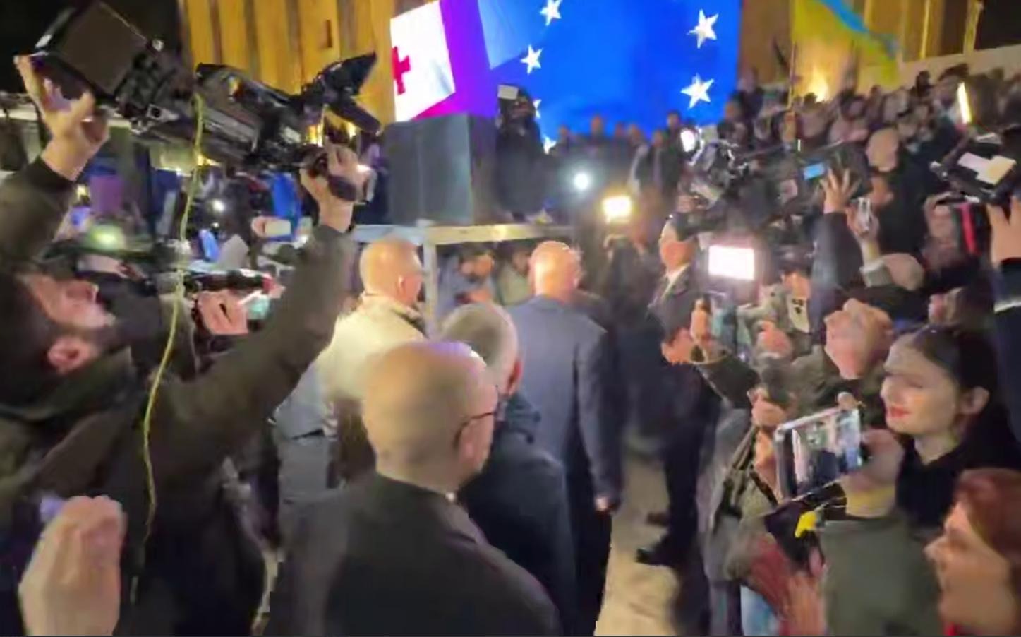 European politicians join protests against election results in Georgia