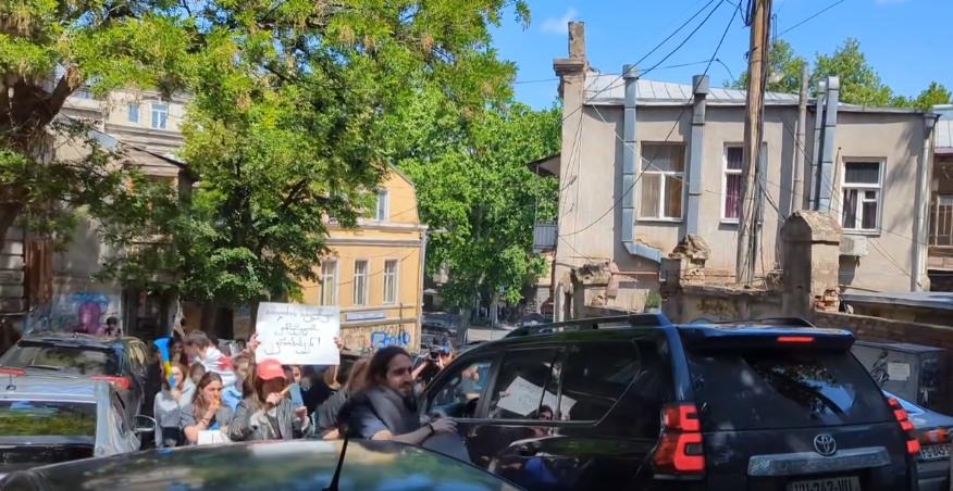 Students protest against the law on foreign agents in Georgia