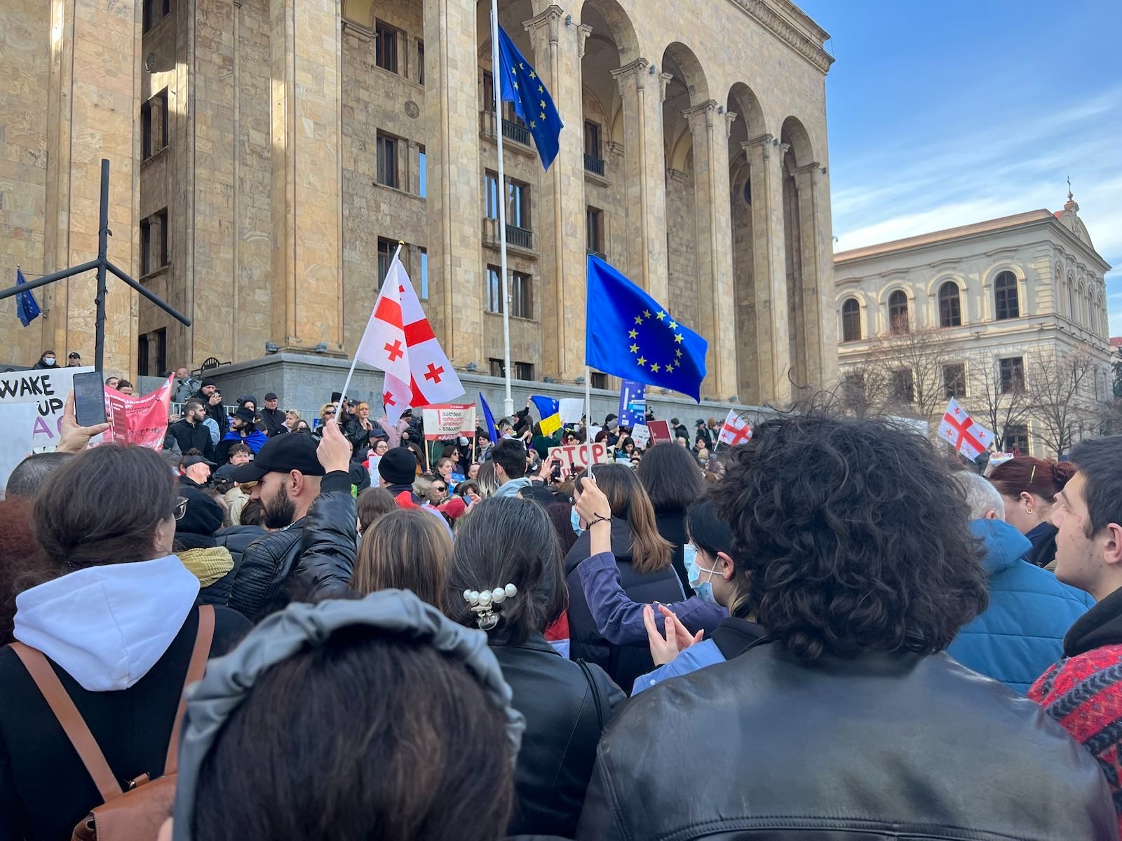 Women March against Law on Foreign Agents Started in Georgia