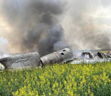 A Russian military plane crashed in the Stavropol region