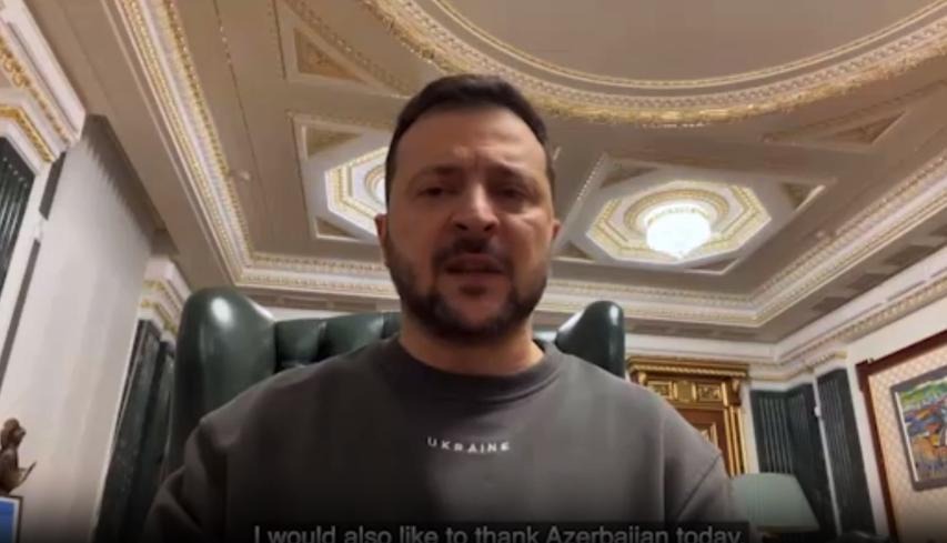 Зеленский выразил благодарность Азербайджану за гуманитарную помощь
