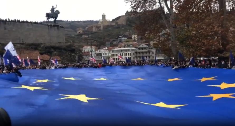 Представитель правящей партии Грузии раскритиковал марш с участием президента в поддержку вступления страны в Евросоюз